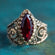 Vintage Ring Austrian Crystal Antique 18k Gold Filigree Edwardian Style Womans Victorian Jewelry R1444