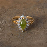 Gold Clear Crystal Jade