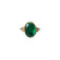 Vintage Genuine Abalone Shell Ring with Swarovski Crystal Accents - 18k Gold Electroplated