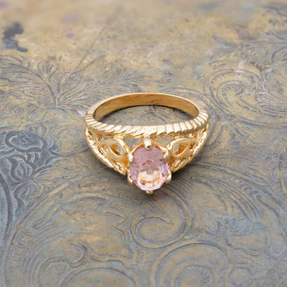 Vintage Ring Opal 18k Gold Filigree Cocktail Ring Antique Womans Jewelry #R300 - Limited Stock - Never Worn