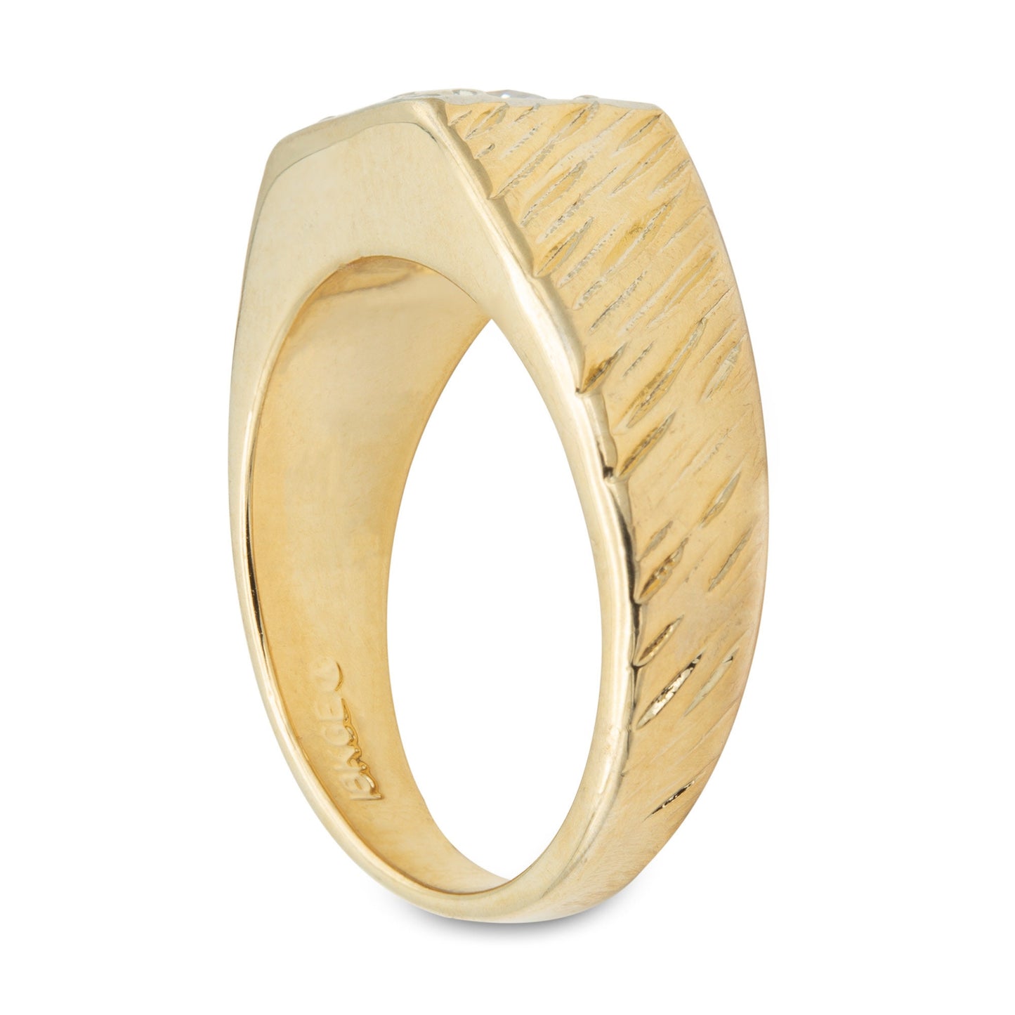 Vintage Ring Men's 2 ct. Cubic Zirconia 18K Gold Ring Unisex Antique Mens Ring Jewelry Handmade #R3398 - Limited Stock - Never Worn