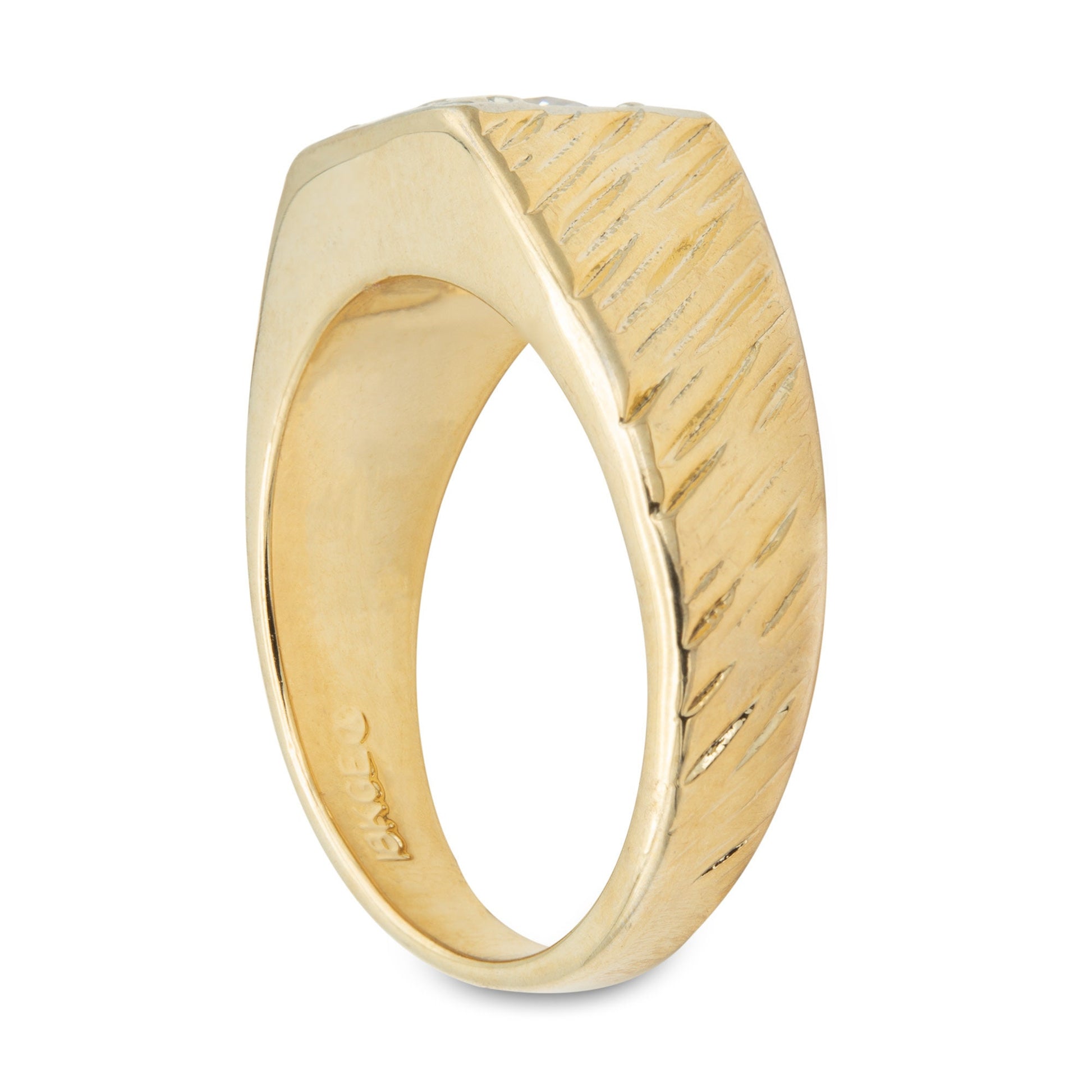 Vintage Ring Men's 2 ct. Cubic Zirconia 18K Gold Ring Unisex Antique Mens Ring Jewelry Handmade #R3398 - Limited Stock - Never Worn