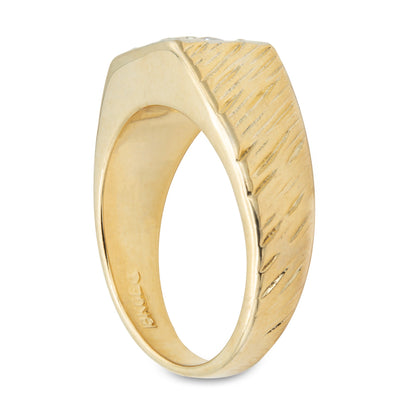 Vintage Ring Men's 2 ct. Cubic Zirconia 18K Gold Ring Unisex Antique Mens Ring Jewelry Handmade #R3398 - Limited Stock - Never Worn