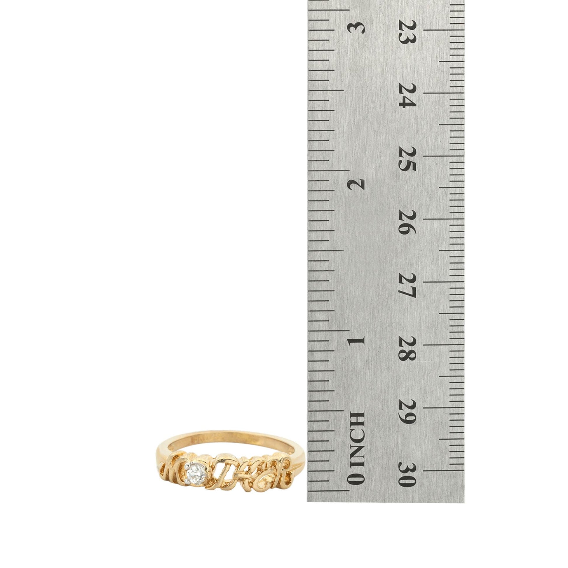 Vintage Ring 1980s Mother Band Ring Clear Cubic Zirconia Mother's Day Gift Antique Womans R3861 - Limited Stock - Never Worn