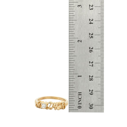 Vintage Ring 1980s Mother Band Ring Clear Cubic Zirconia Mother's Day Gift Antique Womans R3861 - Limited Stock - Never Worn