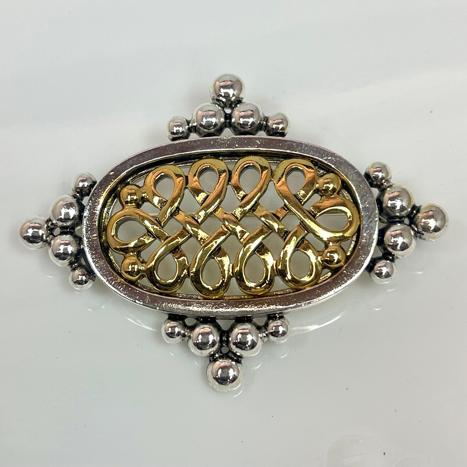 Oscar de la Renta Vintage Pin Brooch Antique Handmade Designer Gold Brooch for Women Ornate OS-P33252 - Limited Stock - Never Worn