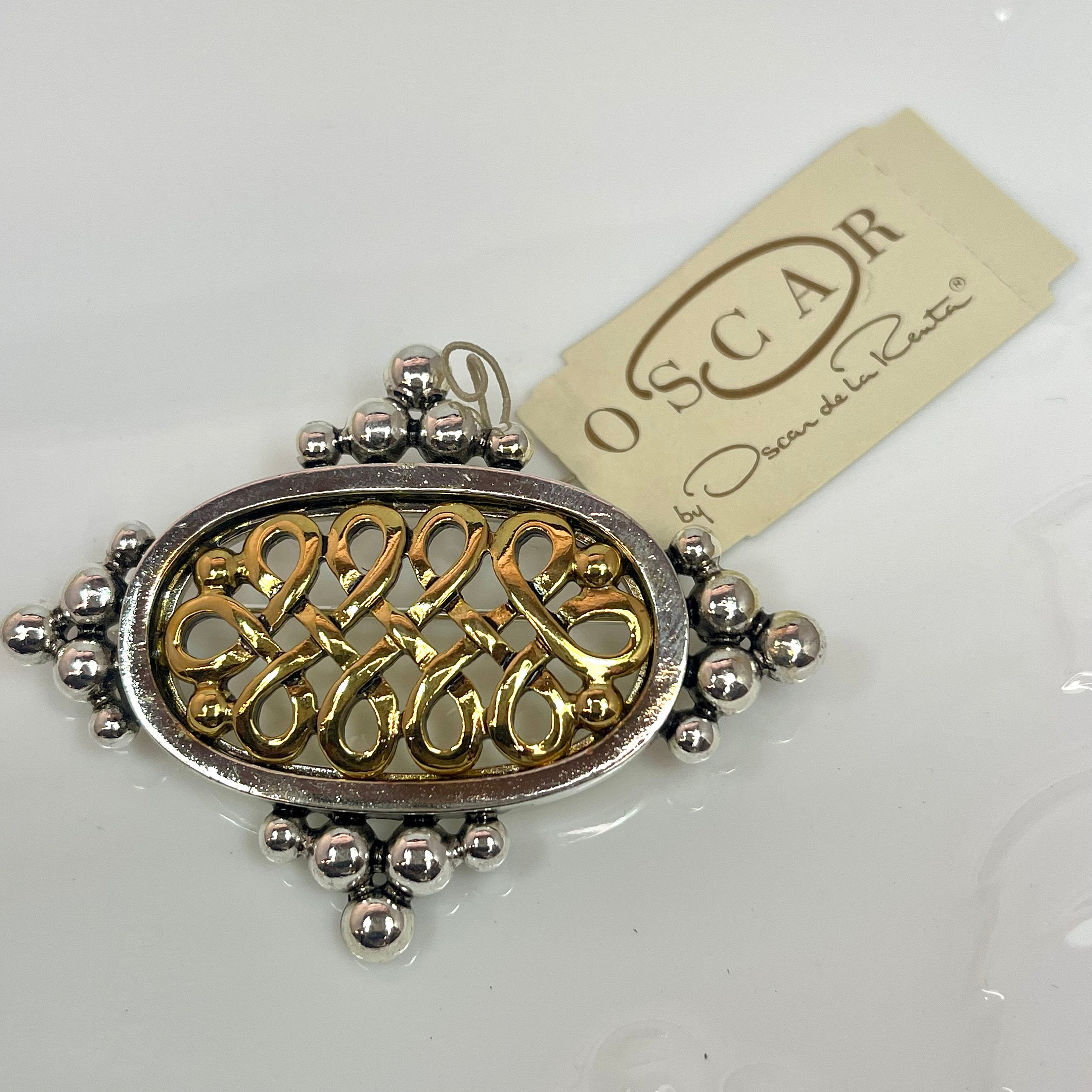 Oscar de la Renta Vintage Pin Brooch Antique Handmade Designer