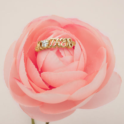 Vintage Ring 1980s Mother Band Ring Clear Cubic Zirconia Mother's Day Gift Antique Womans R3861 - Limited Stock - Never Worn