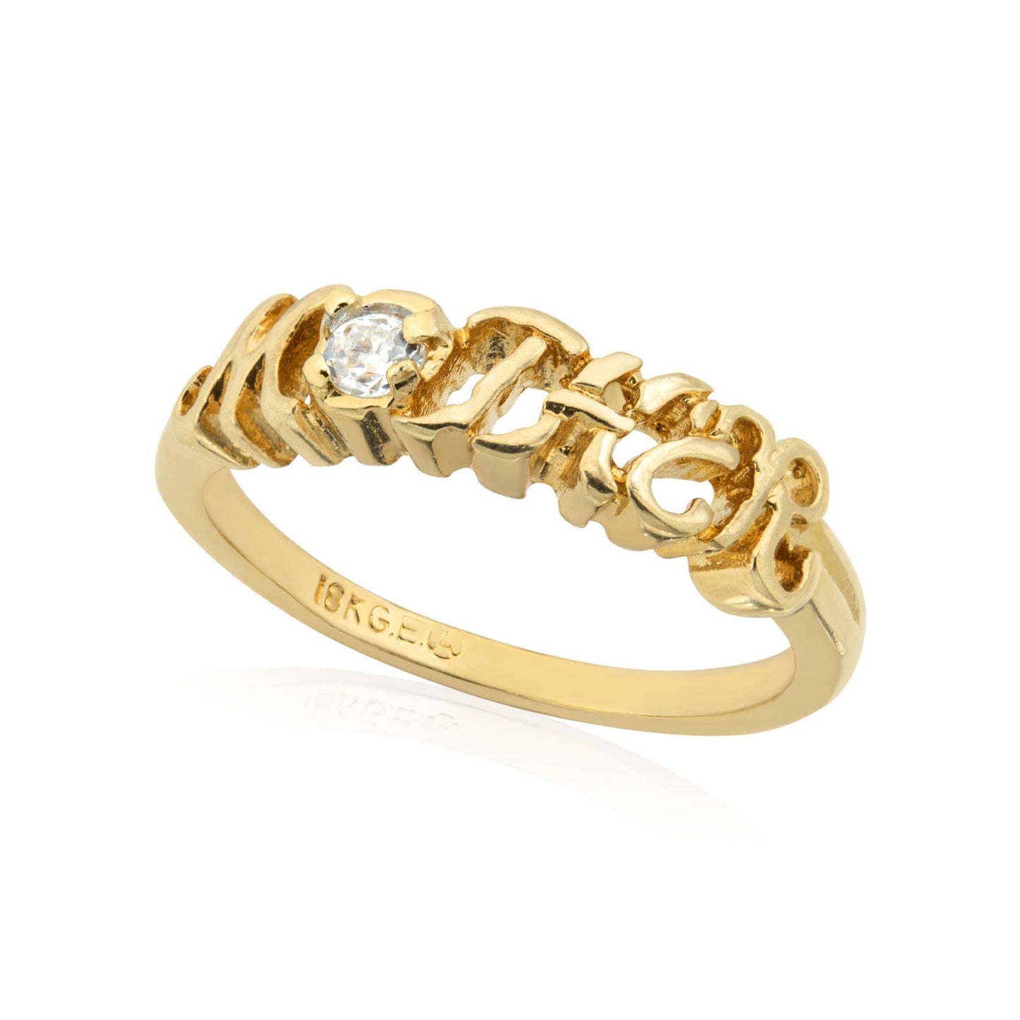 Vintage Ring 1980s Mother Band Ring Clear Cubic Zirconia Mother's Day Gift Antique Womans R3861 - Limited Stock - Never Worn
