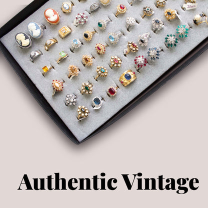 FIVE FOR ONE -Mix of 5 Vintage/Antique Rings for Women We Select Per Your Specifications Made in America - Bulk Pack