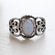 Vintage Jewelry Genuine Jade Ring Antiqued 18kt Yellow Gold Electroplated Made in the USA