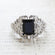 Vintage Ring Emerald Cut Emerald Austrian Crystal 18kt Antiqued Yellow Gold Plated Filligree Ring