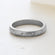 Vintage Jewelry Brushed 18kt White Gold Plated Ring with Clear Crystals Made in the USA